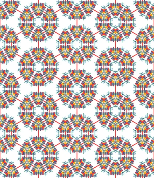 Abstraktní barevné kaleidoskopický bezešvé pozadí — Stockový vektor