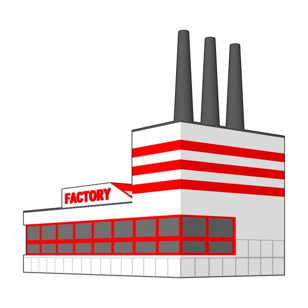 Fábrica en proyección de perspectiva . — Vector de stock