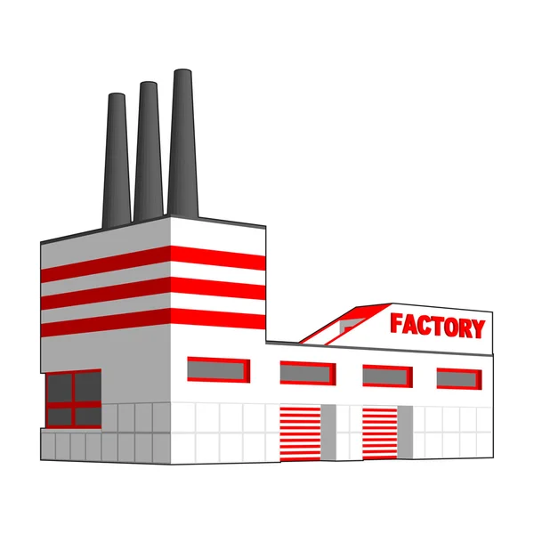 Projection usine en perspective . — Image vectorielle