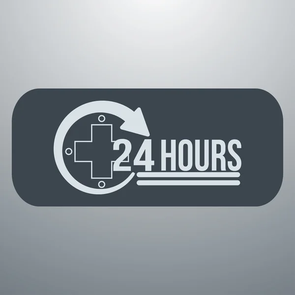24 Stunden Dienst. medizinisches Logo — Stockvektor