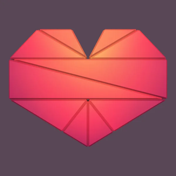 Vector Illustration of geometric heart. — Stock Vector