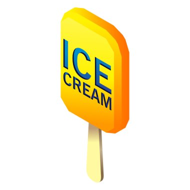 İzometrik dondurma sopa ile.