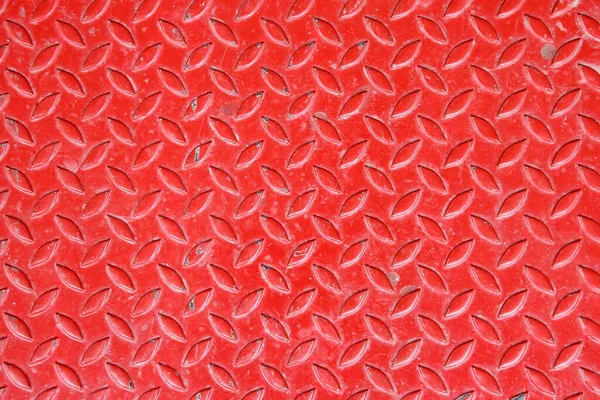 Κοντινή Προβολή Μεταλλικού Κόκκινου Φόντου Αδιάλειπτα Σχέδια Μικρών Κυρτών Φύλλων — Φωτογραφία Αρχείου