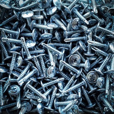 screws and nut bolts, closeup