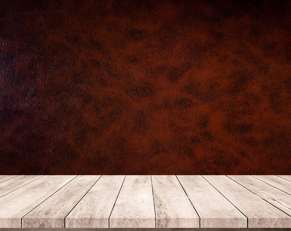 Empty Wooden Table Black Background Stock Image