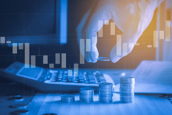 business concept. financial graph and chart