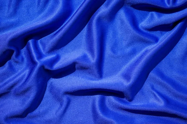 青い布の質感と背景 — ストック写真