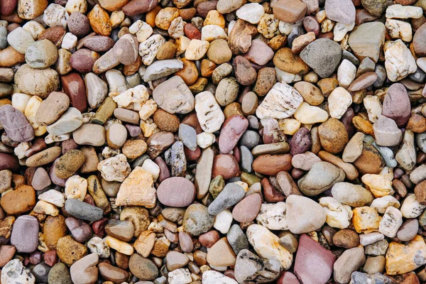 Fundo Pedras Seixos Rochas Pedra Cascalho Seixo Mar Textura — Fotografia de Stock