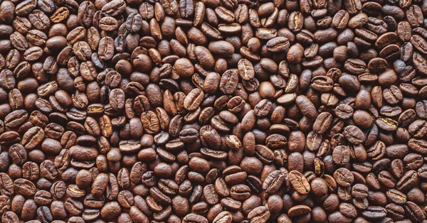 Kaffeebohnen Hintergrund Nahaufnahme — Stockfoto