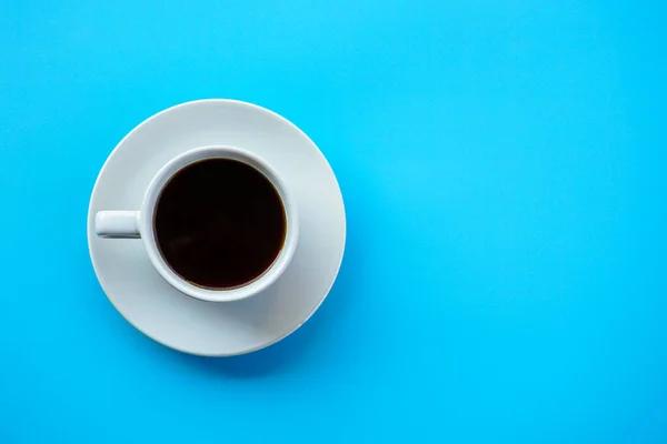 Cup Coffee Blue Table — Stock Photo, Image