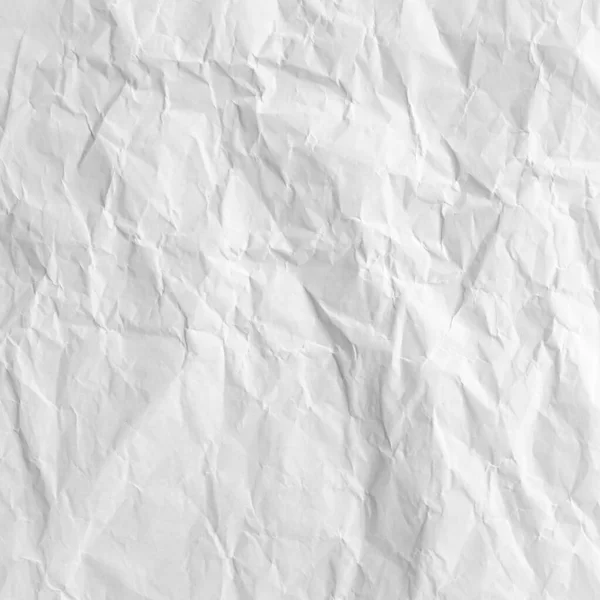 白色折皱纸纹理背景 — 图库照片