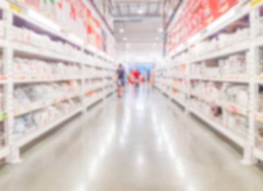 Süpermarket ve bulanık arkaplan