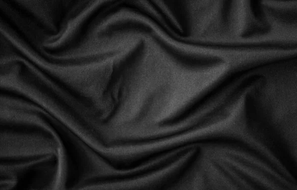 Black Silk Fabric Texture Background — Stock Photo, Image