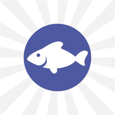 Balık izole vektör simgesi. tasarım ögesi