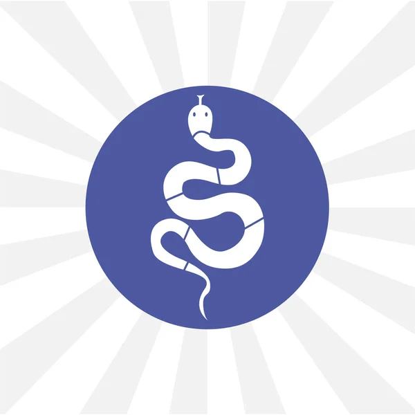 Змея Изолированный Векторный Значок Элемент Дизайна — стоковый вектор