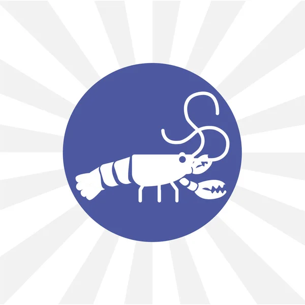 Crayfish icon. isolated on white — Stock Illustration Crayfish Icon Isolated White Stock Illustration