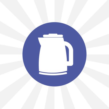 Beyaz arkaplanda elektrik ısıtıcısı izole vektör simgesi