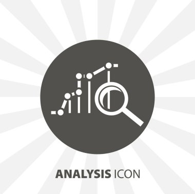 Pazarlama veri analizleri, istatistik tablosu analiz, borsa grafik rakamlarıyla büyütme. simge tasarımı ögesi