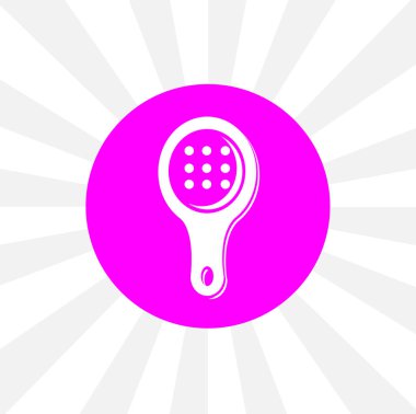 Saç fırçası basit katı vektör simgesini izole etti