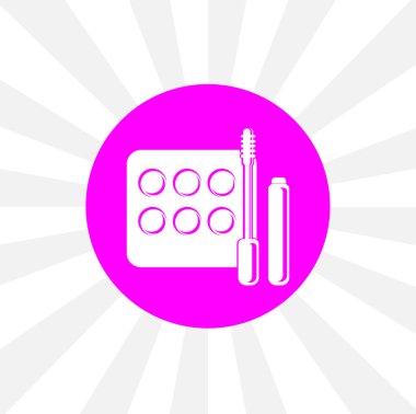 Göz gölgesi kiti basit katı vektör simgesini izole etti