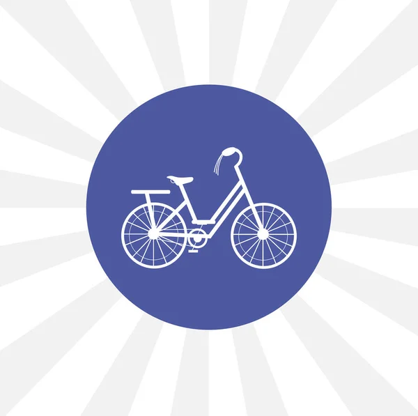 Fahrrad Isoliert Einfache Solide Vektor Symbol — Stockvektor