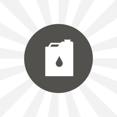 Petrol kutusu katı vektör simgesini izole etti