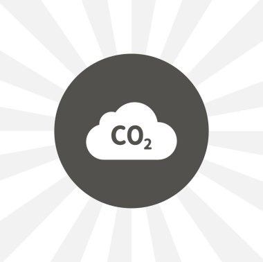 CO2 icon , carbon dioxide formula isolated solid vector icon on white background clipart