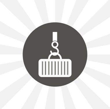 Beyaz arkaplanda lojistik izole edilmiş katı vektör simgesi