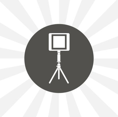 Spotlight katı vektör simgesi izole edildi