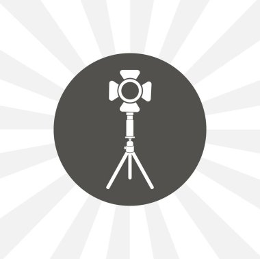 Spotlight katı vektör simgesi izole edildi