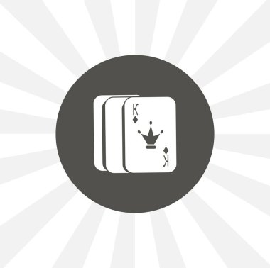 İskambil kartları izole edilmiş katı vektör simgesini aslar