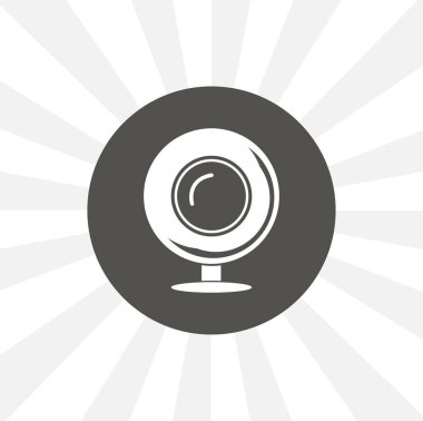 webcam izole edilmiş katı vektör simgesi