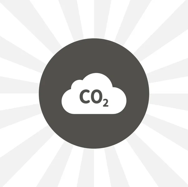 CO2 simgesi, karbondioksit formülü beyaz arkaplanda katı vektör simgesi izole etti