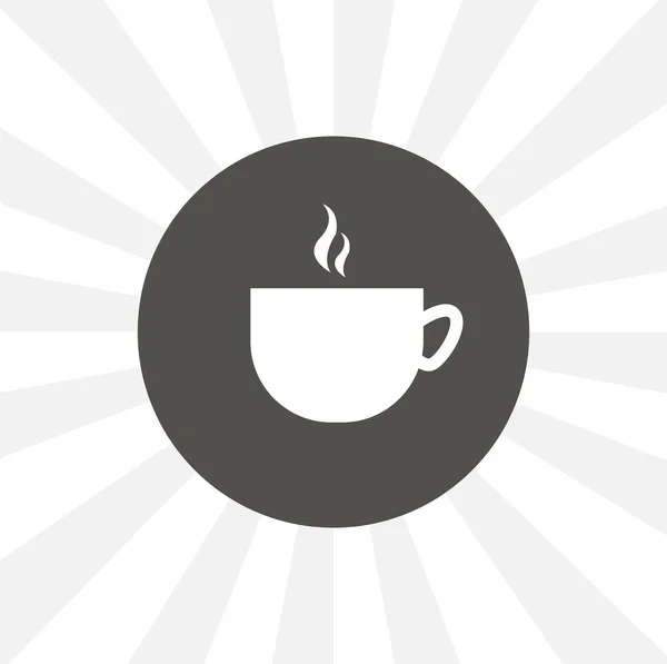 Чашка Кофе Изолированный Твердый Вектор Значок Белом Фоне — стоковый вектор