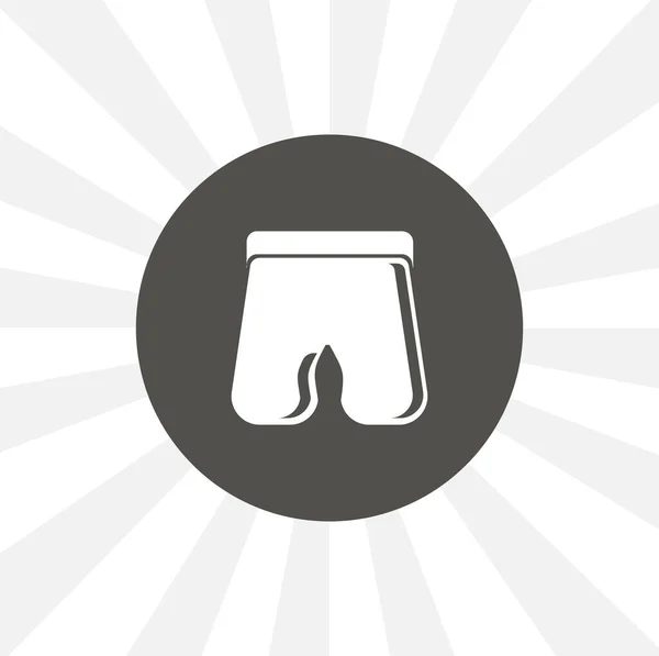 Pantalones Cortos Aislados Icono Vector Sólido Sobre Fondo Blanco — Archivo Imágenes Vectoriales