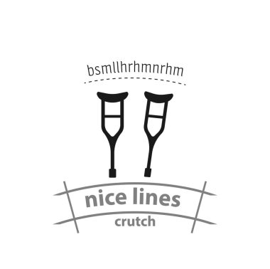 Koltuk değneği izole vektör simgesi. ilaç tasarım ögesi