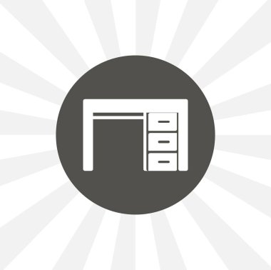 Masa simgesi. İş yeri izole vektör simgesi. eğitim tasarım ögesi