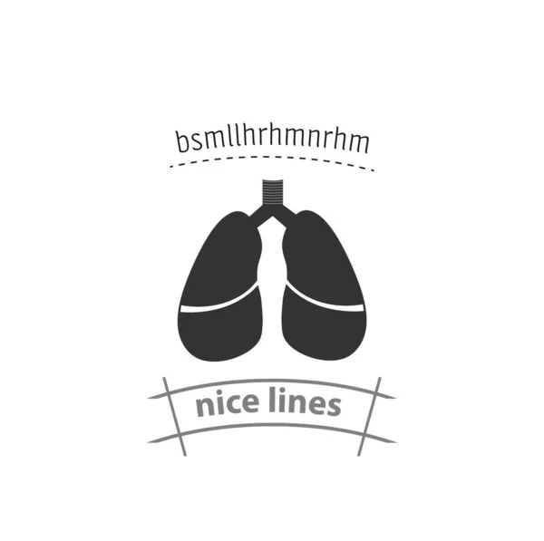 肺隔离病媒图标 医疗设计要素 — 图库矢量图片