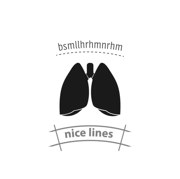 肺隔离病媒图标 医疗设计要素 — 图库矢量图片