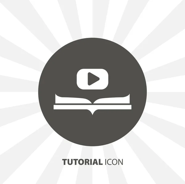 Video Tutorial Pictogram Boek Geïsoleerde Vector Icoon Onderwijselement — Stockvector