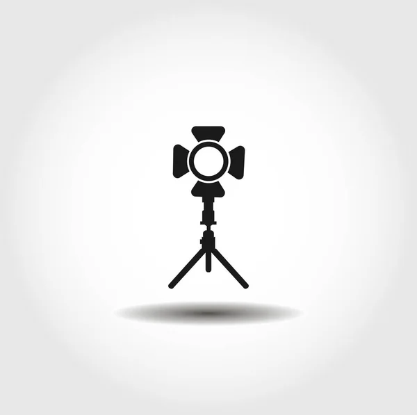 Spotlight Isolated Vector Icon Camera Media Design Element — Stock Vector