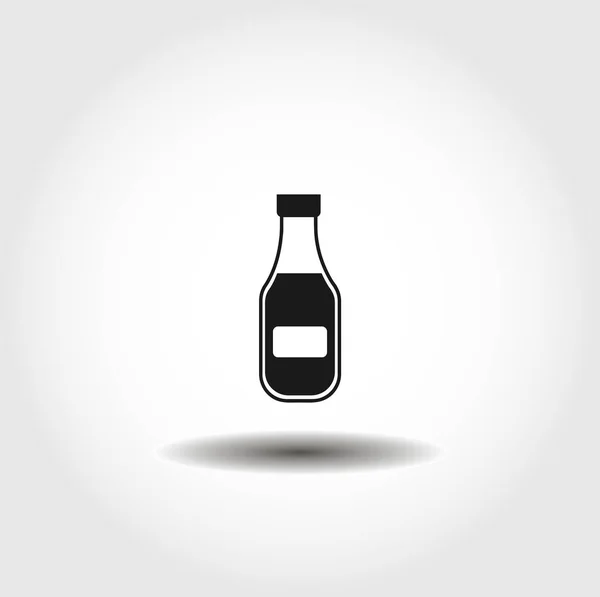 Botella Con Bebida Icono Vectorial Aislado Elemento Diseño Bebida — Archivo Imágenes Vectoriales