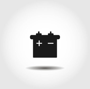 Araba aküsü izole vektör simgesi. ekoloji tasarım ögesi