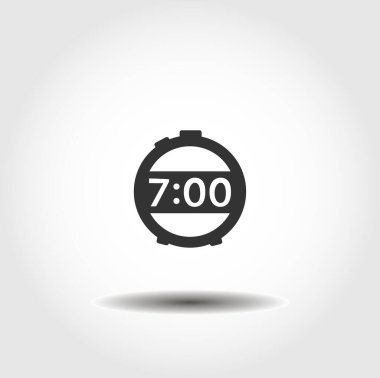 Elektronik alarm saati izole edilmiş vektör simgesi. Alarm tasarımı ögesi