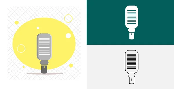 Microphone Isolated Vector Icon Music Design Element — Stock Vector