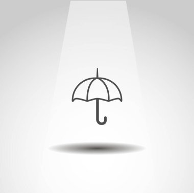 Şemsiye izole vektör simgesi. hava tahmini simgesi