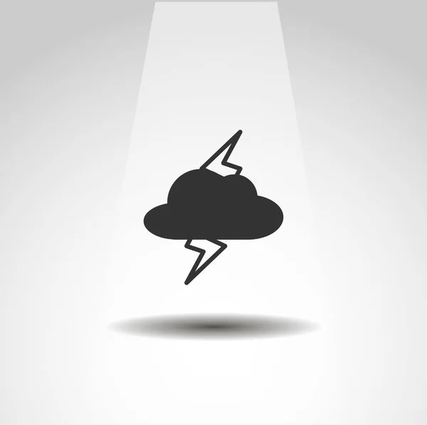 Rayo Icono Vector Aislado Nube Tiempo Icono Pronóstico — Vector de stock