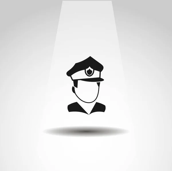 Police Head Icon Police Cop Isolated Vector Icon Officer Icon — Stock Vector