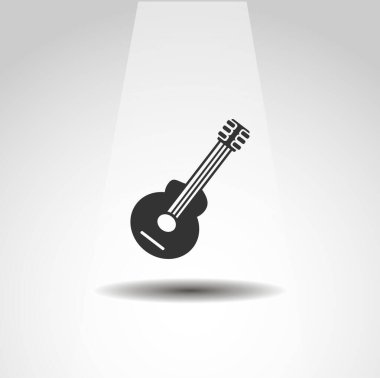 gitar simgesi, akustik gitar basit müzik simgesi