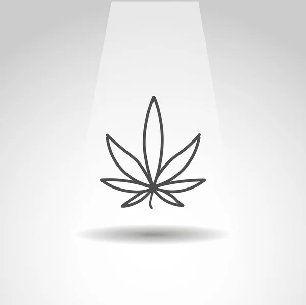 大麻图标 大麻叶子图标 大麻叶子简单的植物图标 — 图库矢量图片